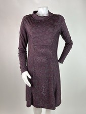 Prana Medium Dark Plum Scramble Athletic Performance Dress Hidden Pocket
