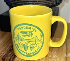 Rara tazza caffè vintage anni 80 tandem Poughkeepsie bicicletta ciclismo rara USA
