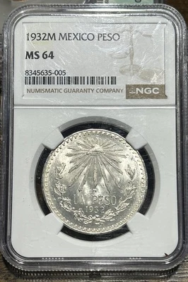 1932年 メキシコ 1ペソ  本物保証　銀0.720 1 Peso 1932 Year Silver Mexican Coins (1905-Now) for sale | eBay