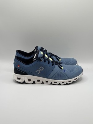 On Cloud X 3 Men's Blue/White/Black Low Top Lace Up Athletic Sneakers