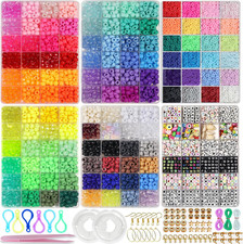 14000Pcs DIY Children Craft Pony Beads Friendship Bracelet Kit