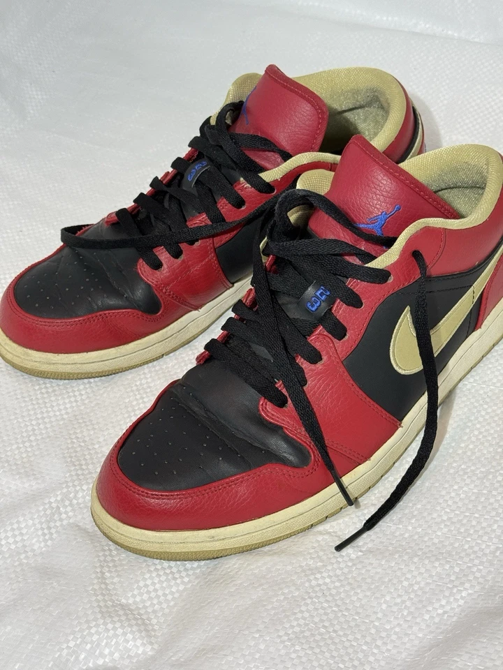 Nike Jordan 1 Retro Bajo Gimnasio Rojo Dorado Tenis 553558-613 Talla 11.5 M Para Hombres OG 2013 Foto 2 de 4