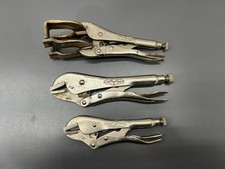 p VINTAGE PETERSEN DEWITT VISE GRIP 3PC LOCKING PLIERS SET 7R 9R 10R - USA
