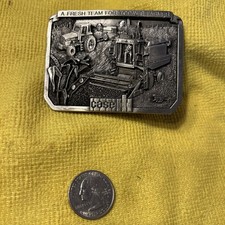 Vintage CASE Belt Buckle IH Logo Farm Tractor Combine Collector Patina 1985     