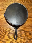 VINTAGE WAGNER 7A W/ HEAT RING CAST IRON ROUND SKILLET RESTORED
