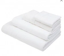 $100+ FRETTE New w/tags White Lanes Bath Sheet White 100% Cotton Classic Luxury