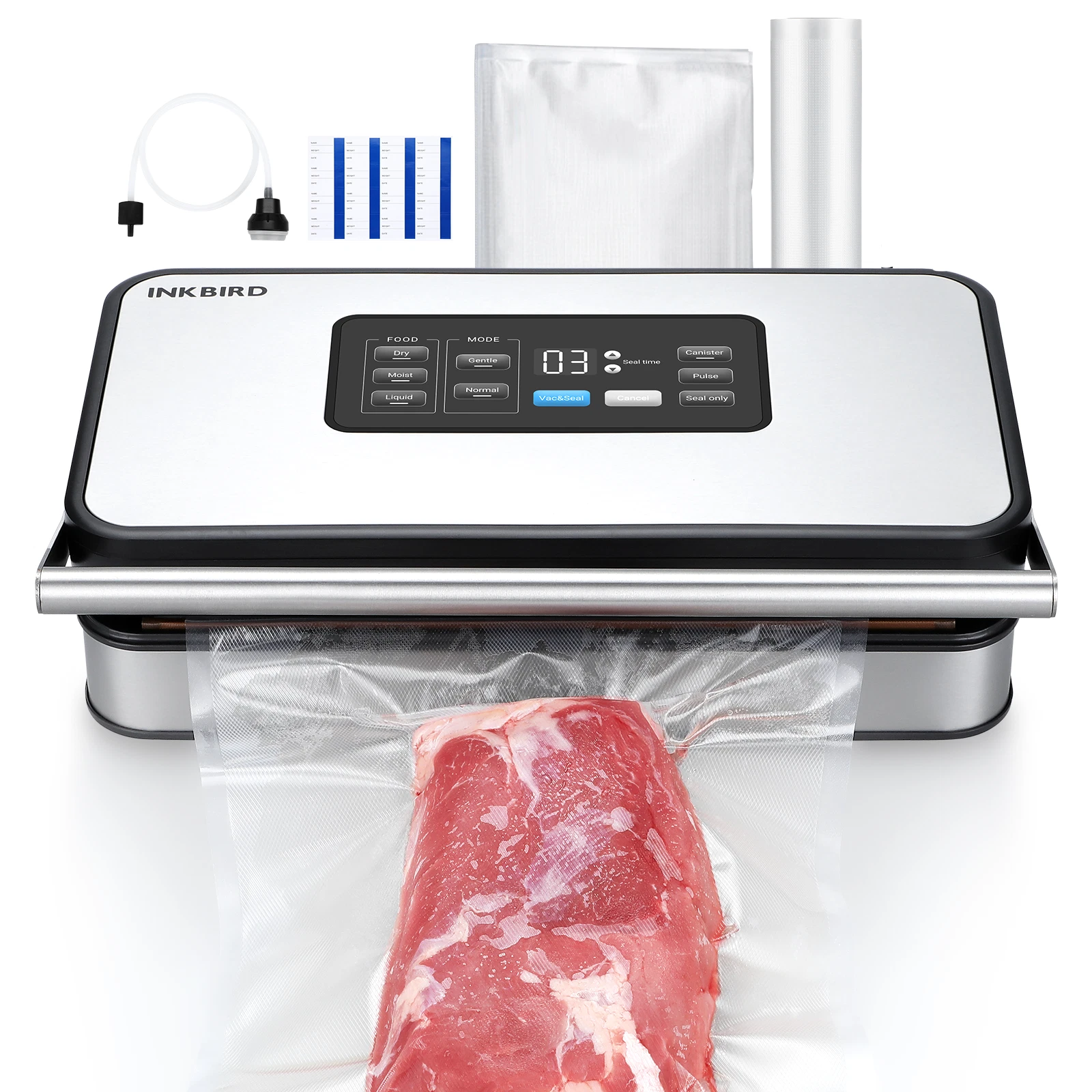 INKBIRD Vacuum Sealer Seal Machine Fresh Dry Wet Food Packing Storage Saver Bags
Opens in a new wind