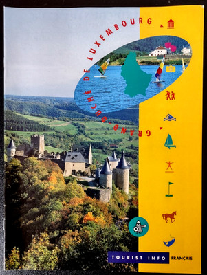 Vintage Grand Duche' Luxembourg Tourist Info Francais Travel Brochure from 1994