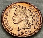 1889 Indian Head Penny. Free Shipping.