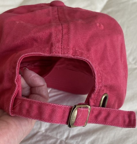 Polo Ralph Lauren Buckle Adjustable Reddish Pink/Navy Blue Pony Hat - Kids Youth - Picture 3 of 10