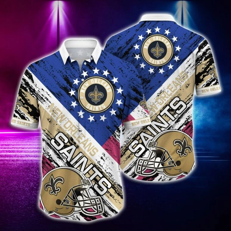 New Orleans Saints Gridiron Stars Hawaiian Shirt
