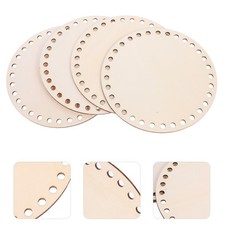 4 Pcs Basket Making Bottoms Wooden Base for Crochet Bag Shaper Pad
