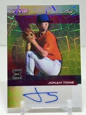 Jonah Tong   AUTO 2024 Leaf VIVID RC  #BA-JT1 Autographs 1/1  SHIPS SAME DAY