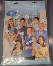 Baby Boy Gender Reveal Party, Decorations Crafts 20 Photo Props 1 Foil Backdrop