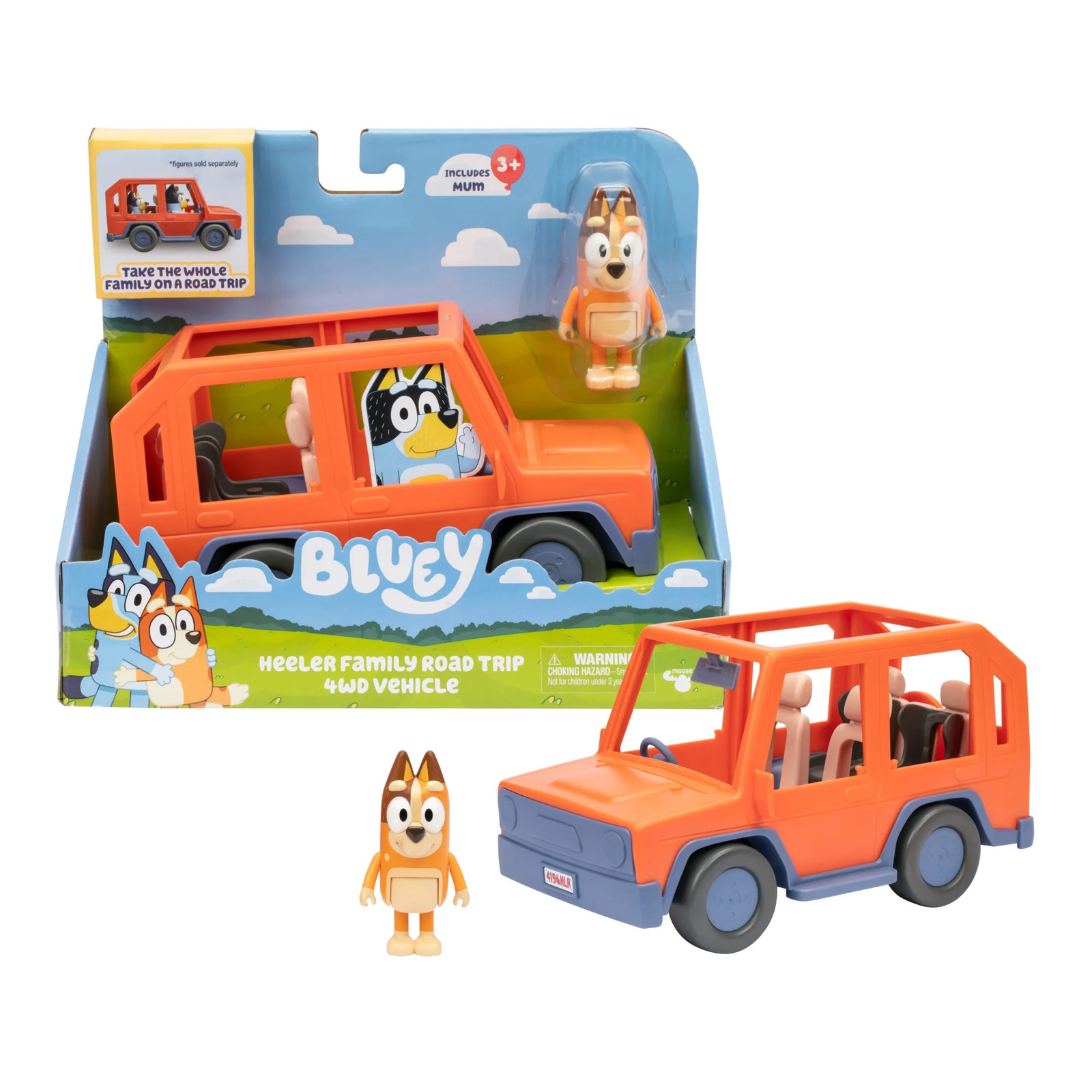 Family Road Trip Play Vehicle, Includes Chilli Fits 4  Figures , Toy