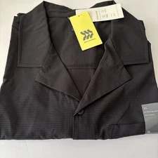 Men’s All In Motion Short Sleeve Button Down Shirt Black XL RETAIL $25