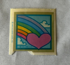 Vintage RARE 1985 Hallmark Cards Heart Rainbow sticker