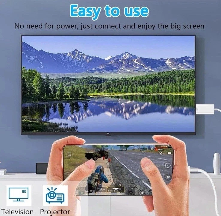 Lightning-Auf-HDMI Digital TV Kabel FULL HD 1080P Kabel Für-Apple-iPad-iPhone 2m - Bild 4 von 4
