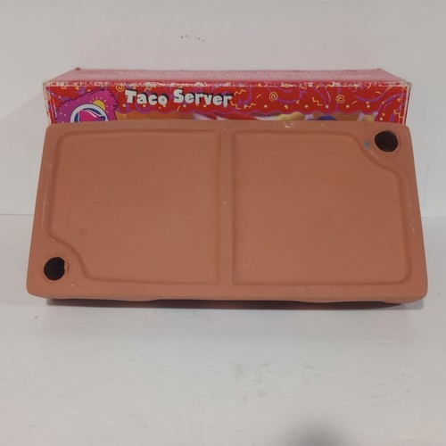 1998 Vintage Taco Bell Kitchen Originals Terra Cotta Taco Server - Afbeelding 9 van 9