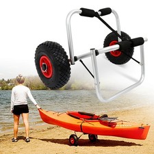 Kajakwagen 80kg ALU Faltbarer Surfboard Slipwagen Kanuwagen Bootswagen PU SUP