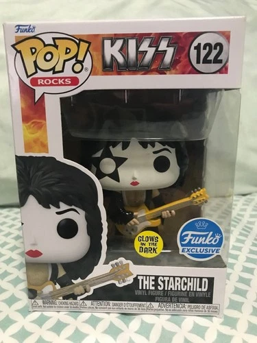 FUNKO POP! ROCKS / KISS THE STARCHILD / EXCLUSIVE GLOW IN THE DARK / W-PROTECTOR