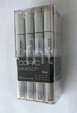 Copic Markers 12-Piece Sketch Set, Warm Gray