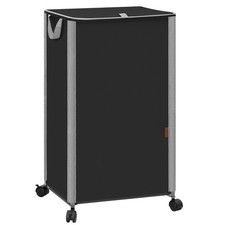 Rolling Laundry Hamper with Lid, 23.7 Gal 90 L Large Tall Laundry Basket with...