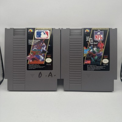 MLB NFL Major League Baseball Football Power Play Nintendo NES Games LOT Bundle