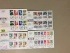 Four Israel registered fdc with eith and twelve stamps