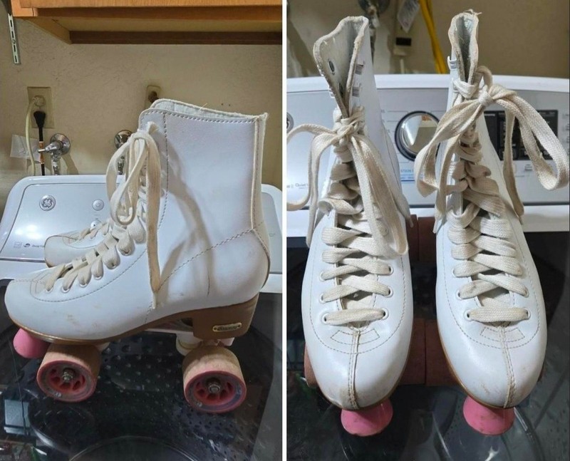 Chicago Ladies Classic Quad Roller Skates- White, US 8