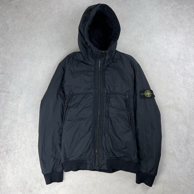 Stone Island Crinkle Reps Jacke Large Mantel Navy 5004