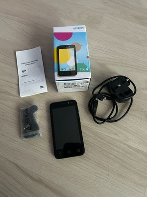 Alcatel Onetouch Pixi 4 4 Zoll   4 GB   Smartphone schwarz (entsperrt)   FUNKTIONIERT NICHT