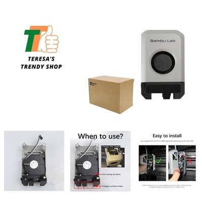 Bamboo P1 Front Housing Assembly with Fan for Bambu Lab P1S/P1P 3D Printer Ex...