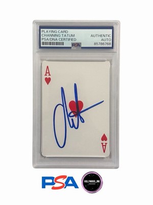 CHANNING TATUM SIGNED ACE PLAYING CARD MARVEL DEADPOOL GAMBIT PSA/DNA ENCAP
