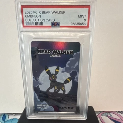 Pokémon Umbreon 2025 PC X Bear Walker Collection Card Limited Ed PSA 9 1200/1600