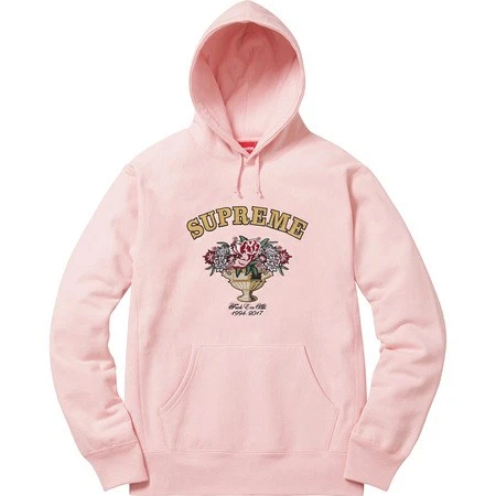 Sweat à capuche Supreme 17FW Week1 centre de table rose pâle moyen acheter en ligne avec