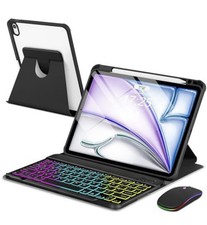 EAMPANG Keyboard Case iPad Air 11 M3/M2 10.9 Gen 4-7 Backlit Black