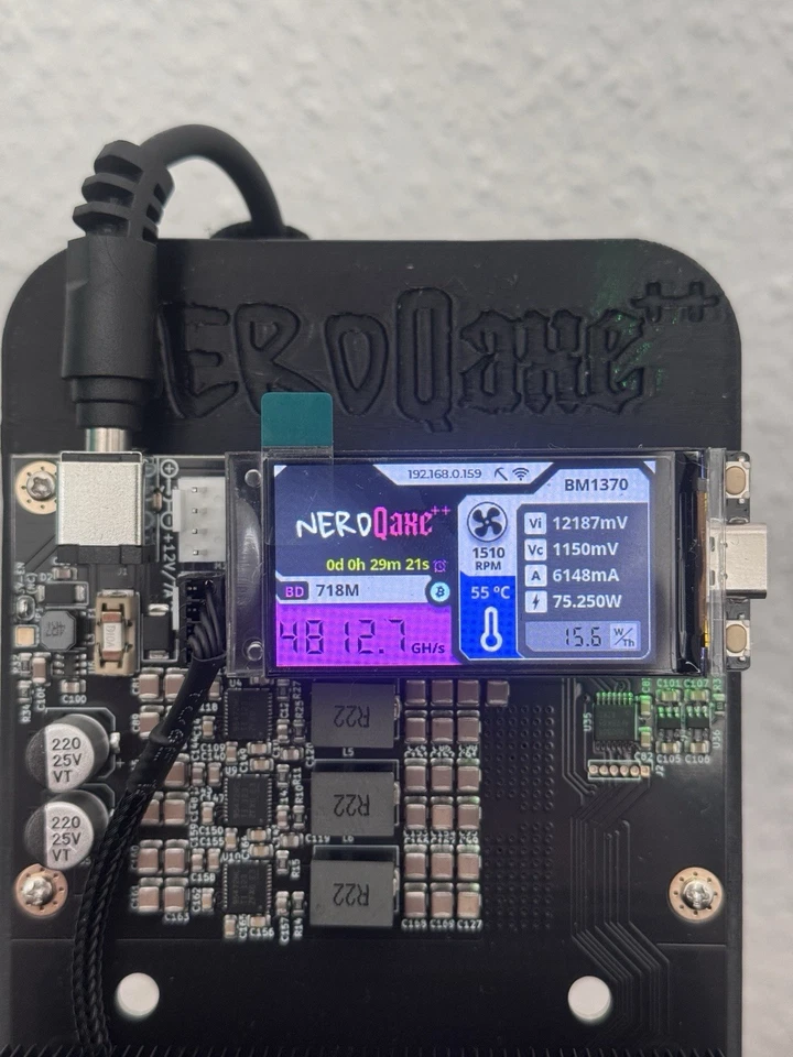 NerdQaxe++ Solo bitcoin Miner 4,8TH/s - Lottery Miner - Bitcoin Mining - Bild 2 von 4
