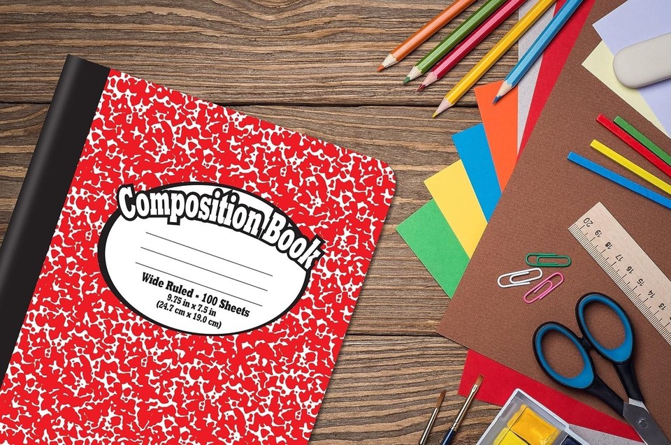 Versatile 12-Pack Marble Design Composition Notebooks - Perfect for ...