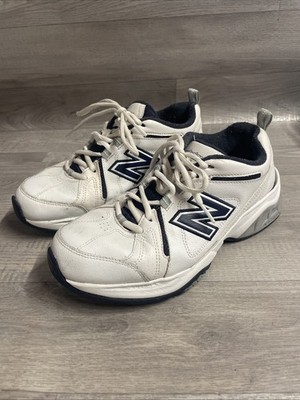 New Balance 624 Turnschuhe Herren Größe UK 7 weiß schwarz Leder Chunky Dad Schuhe v3