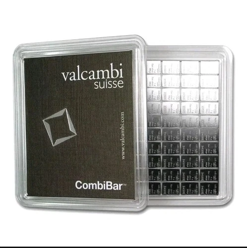 Lot of 10 - 1 Gram Valcambi Suisse Silver Bars .999 Fine Pure Bullion 1g Each!
