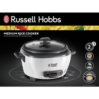 Russell Hobbs Medium Rice Cooker Vegetable Steamer 6 Servings Keep Warm - 27030