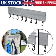 Awning Pole Coat Clothes Towel 8 Hooks Hanger Caravan Motorhome Camping Tent