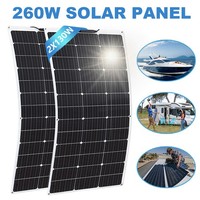 Solarpanel 260W Flexibel Mono Solarmodul Wohnmobil Balkonkraftwerk Camper 12V
