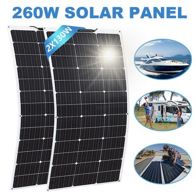 Solarpanel 260W Flexibel Mono Solarmodul Wohnmobil Balkonkraftwerk Camper 12v