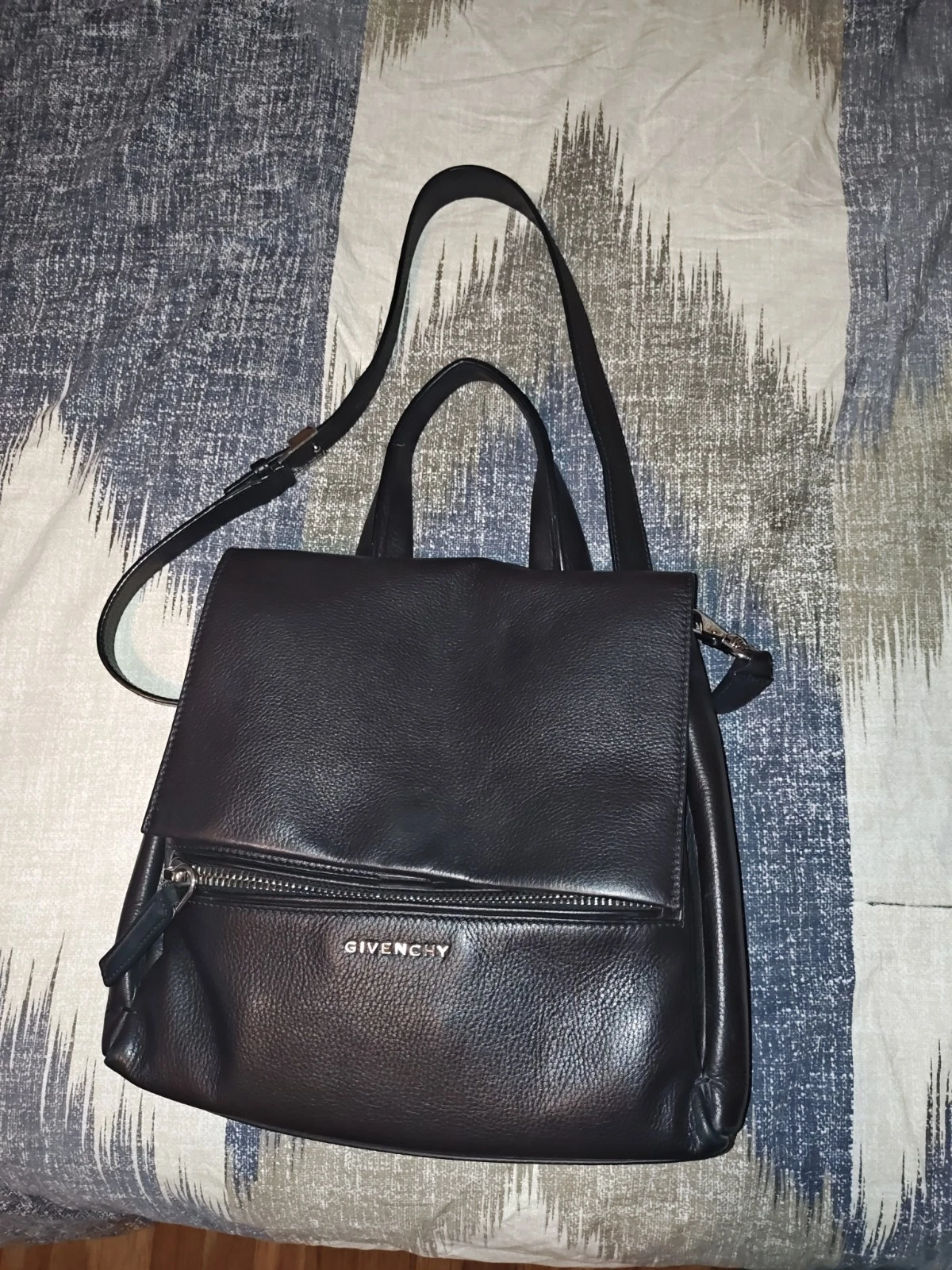 Givenchy — Givenchy Shoulder Top Handle Black Leather Bag Women's
