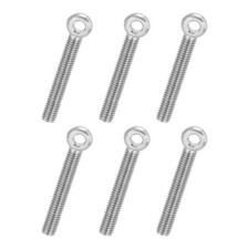 6 Pack M8x65mm Half Tooth Thread Shoulder Swing Lifting Eye Bolt