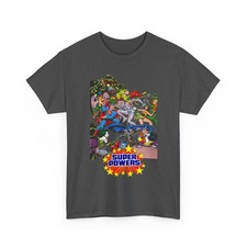 Super Powers T-Shirt Men’s Unisex Vintage Style Justice League 80s DC Comics