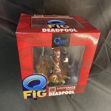 2015 Q-Fig Loot Crate Quantum Mechanix Qmx Marvel Exclusive Deadpool Figure New