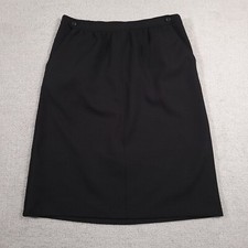 Vintage Haberdashery Below The Knee A Line Skirt Women's 16 Black Union Made USA